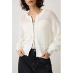 カーディガン アイレットジップカ�