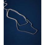 ネックレス メタルボールロングネックレス レディース