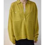 カーディガン 襟付きシアーカーデ�