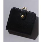 財布 Italy Leather Half Fold Frame Purse Wallet/イタリアンレザー 二つ折り がま口 財布 メンズ レディー