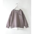 tシャツ 「洗濯機で洗える／親子コーデ」GOKU楽ダンボールレイヤープルオーバー（120~160cm） キッズ 子供服 男の子 女の子