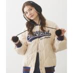 スタジャン LOGO PATCH QUILTED JACKET レディース