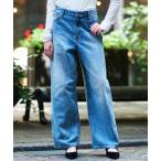 ジーンズ デニム デニムパンツ 「大人百花モデル美香さん着用/CLASSY.12月号/otonaMUSE11月号掲載」ヴィンテージ加工ワイドデニムパン
