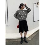 ショッピングハート ニット セーター ハート柄ニットプルオーバー レディース