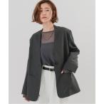 ショッピング2011 ジャケット ノーカラージャケット オーバーサイズノーカラージャケット レディース