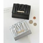 財布 ギャザー ボックスコイン 三つ折り財布 ミニ財布 アルア レディース