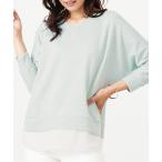 tシャツ ラメ調レイヤード風プルオーバー レディース