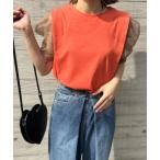 tシャツ 配色チュールボリュームスリーブ タックデザイントップス レディース