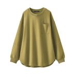 tシャツ 吸湿発熱ポンチ素材袖切替プルオーバー レディース