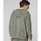  Parker большой Silhouette Logo картон вязаный Zip парка мужской 