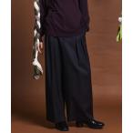 ショッピングcolors スラックス 「UNISEX」4 Colors Chambray Washable Wool Prime-Wide Two Tucks Pants/4色