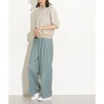 スラックス パンツ ツータックワイドパンツ レディース
