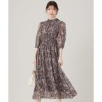 ワンピース 「洗える」ニュアンスプリント ワンピース