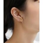 イヤリング 「ステンレス」メタルリボンイヤリング レディース