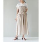 ワンピース シャーリングビスチェ ドッキングワンピース