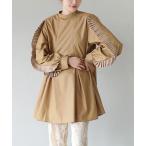 ブラウス シャツ ジョーゼット プリーツフリルブラウス レディース