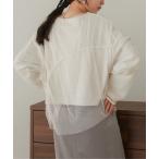 tシャツ チュールレイヤードトップス レディース