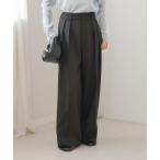 スラックス パンツ 「S・M・Lサイズ展開」ツータックワイドパンツ レディース