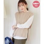 ベスト ジレ 「雑誌InRed web10月号掲載」サイドリボンニットベスト レディース