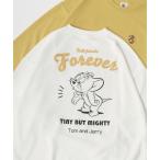 トレーナー スウェット Tom and Jerry/トムとジェリー ワンポイントキャラクター刺繍 発砲ロゴ イラストバックプリント オーバーサイズ ス