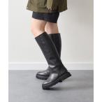 ショッピングロングブーツ ブーツ 「FABIO RUSCONI」ラウンドトウトラックソールロングブーツ(F43204) レディース