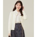 カーディガン 「ウールブレンドシリーズ」ベーシック カーディガン レディース