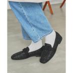 ローファー スクエアトゥ リボン フラット ローファー レディース