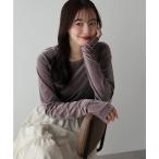 tシャツ シアーベロアクルーネックカットソー レディース