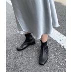 ブーツ スクエアトゥ フラット ショートブーツ レディース