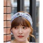 ヘアバンド エコフレンドリーダイブロックプリントヘアバンド