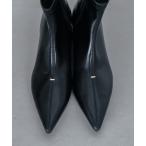 ショッピングローヒール ブーツ 「EVOL」2cmのインヒール入り/ステッチポインテッドソフトショートブーツ IX5565 レディース