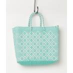 かごバッグ カゴバッグ 「Moon Bird/ムーンバード」手編みのメルカドバッグ（S）DIAMOND・ARROW・CHECK・幾何学