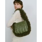 ハンドバッグ パデッドファーハンドルバッグ / 500mlペットボトル、長財布収納可能