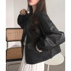 ブルゾン アウター ダブルジップボリュームジャケットブルゾン レディース