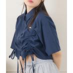 ブラウス シャツ フロントドロストSH レディース