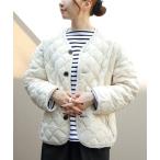 ショッピングジムフレックス ダウンコート ダウンジャケット GYMPHLEX/ジムフレックス　キルトダウンカラーレスジャケット　QUILT DOWN COLLARLESS JAC