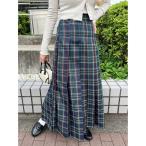 スカート タータンチェックロングスカート