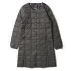  пуховик пуховик [TAION /ta ион ]CREW NECK LONG DOWN JKT / вырез лодочкой кнопка длинный down jacket 