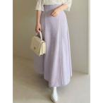 スカート バックレースアップツイードフレアスカート