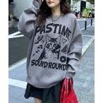 ショッピング韓国ファッション ニット セーター 「UNISEX」キャットニット レディース メンズ