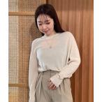 ニット セーター ファインアルパカ クルーネック レディース