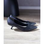 パンプス カーブヒールポインテッドトゥパンプス