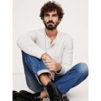 tシャツ スラブ ダブルニット ヘンリーTシャツ メンズ