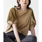 tシャツ ラメバルーンスリーブ プルオーバー レディース