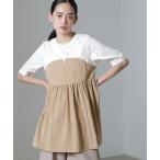 tシャツ ビスチェコンビギャザートップス レディース