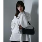 ショッピング花柄 シャツ 花柄 デザイン フレアスリーブフラワー刺繍 長袖シャツ メンズ レディース