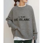 ニット セーター SNS映え「おしゃロゴ」ニット レディース