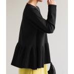 ニット セーター ペプラムスポンジニット レディース