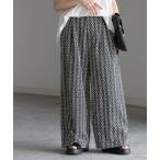 パンツ 刺繍ワイドパンツ レディース