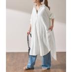 ブラウス シャツ 長袖ロングシャツワンピ レディース